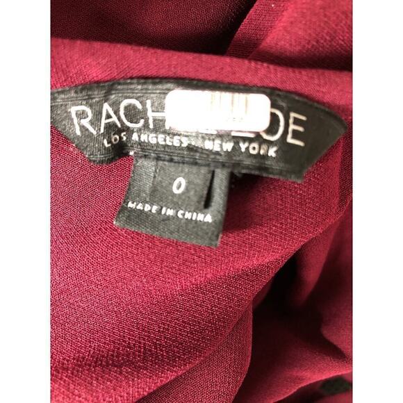 Rachel Zoe Monner Dress Bell Sleeve Cascading Ruffle Sheath Mini Purple Size 0 - Picture 6 of 9